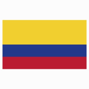 150x86mm コロンビア Colombia 国旗 ステッカー シール National Flag 国 旗 塩ビ製