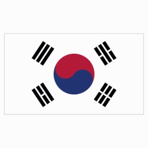 180x103mm 韓国 South Korea 国旗 ステッカー シール National Flag 国 旗 塩ビ製