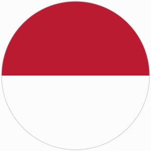 インドネシア 国旗 ステッカー シール National Flag 丸型 直径13 給油口 カーステッカーround type 屋外 屋内 防水 かわいい おしゃれ