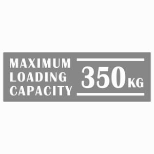 最大積載量 Maximum Loading Capacity 英語表記 グレー 350kg ステッカー シール カーステッカー 自動車用 トラック 重量 15x5cm