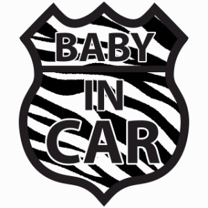 BABY IN CAR ステッカー ゼブラ柄 ルート66 カーステッカー シール sticker 安全対策 あおり運転 かっこいい おしゃれ かわいい 車ステッ