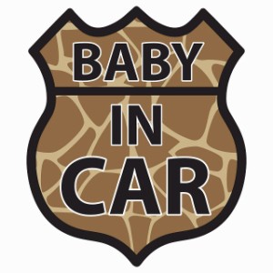 BABY IN CAR ステッカー キリン柄 ルート66 カーステッカー シール sticker 安全対策 あおり運転 かっこいい おしゃれ かわいい 車ステッ