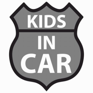 KIDS IN CAR ステッカー グレー ルート66 カーステッカー シール sticker 安全対策 あおり運転 かっこいい おしゃれ かわいい 車ステッカ