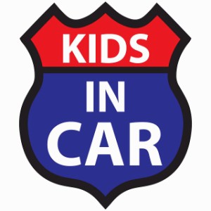 KIDS IN CAR ステッカー レッドブルー ルート66 カーステッカー シール sticker 安全対策 あおり運転 かっこいい おしゃれ かわいい 車ス