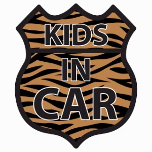 KIDS IN CAR ステッカー トラ柄 ルート66 カーステッカー シール sticker 安全対策 あおり運転 かっこいい おしゃれ かわいい 車ステッカ