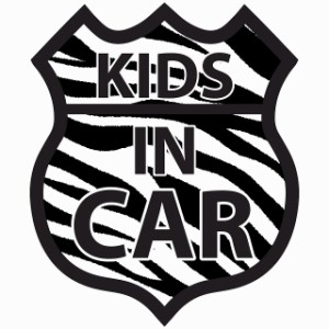 KIDS IN CAR ステッカー ゼブラ柄 ルート66 カーステッカー シール sticker 安全対策 あおり運転 かっこいい おしゃれ かわいい 車ステッ