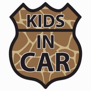 KIDS IN CAR ステッカー キリン柄 ルート66 カーステッカー シール sticker 安全対策 あおり運転 かっこいい おしゃれ かわいい 車ステッ