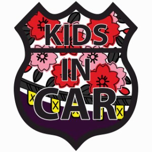 KIDS IN CAR ステッカー 花札柄 桜に幕 ルート66 カーステッカー シール sticker 安全対策 あおり運転 かっこいい おしゃれ かわいい 車