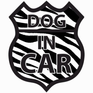 DOG IN CAR ステッカー ゼブラ柄 ルート66 愛犬車用グッズ カーステッカー シール sticker 安全対策 あおり運転 かっこいい おしゃれ か