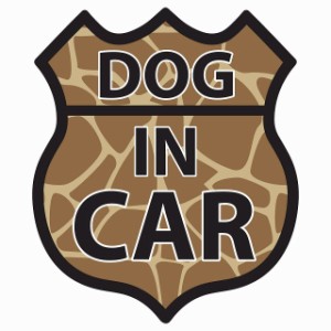 DOG IN CAR ステッカー キリン柄 ルート66 愛犬車用グッズ カーステッカー シール sticker 安全対策 あおり運転 かっこいい おしゃれ か