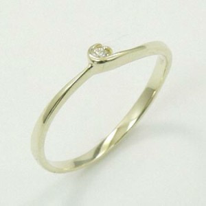 ダイヤモンド　4号　リング　0.01ct(VSクラス)一粒　ピンキー  10金(K10　ダイヤ　0.01カラット　ピンキーリング) 送料無料  即納(4日前