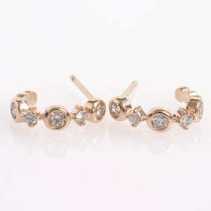 ダイヤモンドピアス typeAAA トータル0.5カラット18金ピンクゴールド/18金ホワイトゴールド/18金ゴールド（太さ0.9mmｘ長さ10mm芯・シリ