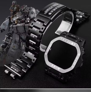 MEMU G-SHOCK ベルト バンド 交換 替え 互換 カスタム パーツ 時計 チタン合金機甲  ウォッチ DW-5600 GW-B5000 カーボンファイバー シリ