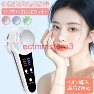 送料無料 美顔器 温冷美顔器 毛穴ケア 美肌 保湿 目元ケアイオン導入 EMS 微電流 温冷ケア 自宅フェイスケア 3色光エステ しわ たるみ 3