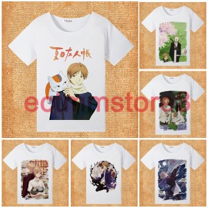 夏目友人帳 半袖 Tシャツ トップス  グッズ ティーシャツ キャラクターグッツ メンズ　レディース プレゼント 夏 通気