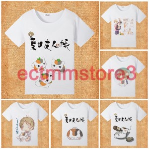 夏目友人帳 半袖 Tシャツ トップス  グッズ ティーシャツ キャラクターグッツ メンズ　レディース プレゼント 夏 通気