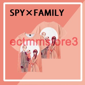 パイファミリー Tシャツ 子供 大人 SPY FAMILY 半袖 アニメ 3Dプリント コスプレ 衣装 アーニャ ヨル ロイド かわいい 夏 柔らかい 誕生