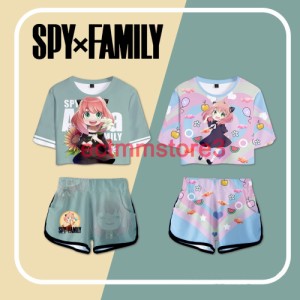 SPY×FAMILY スパイファミリー グッズ キッズ 上下セット 2点セット 半袖Tシャツ トップス　ハーフパンツ 夏着　男の子女の子 誕生日 親