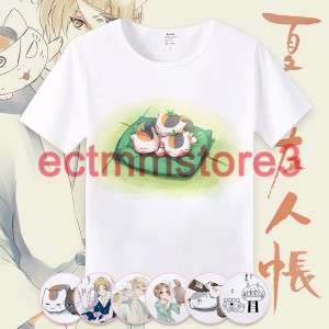 Tシャツ トップス 夏目友人帳 ニャンコ先生 グッズ ティーシャツ 半袖 ゲーム   プレゼント 夏 メンズ　レディース