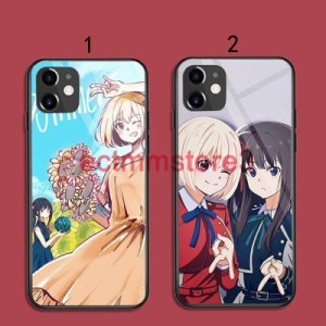 iPhoneケース リコリス・リコイル Lycoris Recoilスマホケース iPhone14 携帯ケース 強化ガラス 耐久性 ガラスケース iPhoneケース 各対