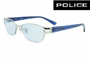 POLICE ポリス カスタムサングラス VPLB01J-579 BLUE 可視光線透過率75％ チタン メンズ レディス 国内正規品 DERIGO JAPAN