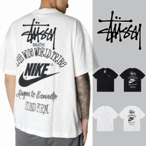 『2024新品』  送料無料 x ステューシー Nike レディース Ｔシャツ 半袖Tシャツ 半袖 カジュアル Tシャツ ロゴ Stussy Stussy メンズ 並