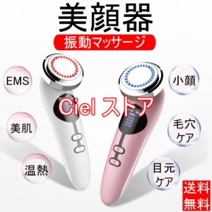 プレゼント 温感美顔器 ems 目元ケア 温熱振動 イオン導入 浸透 毛穴ケア 美肌 小顔 保湿 1台4役 美顔器 リフトアップ 口元ケア 光エステ