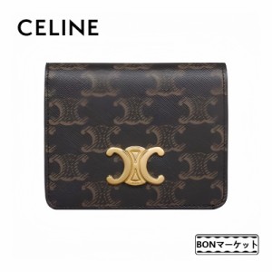 セリーヌ 財布 CELINE 新品 TRIOMPHE 折りたたみ財布 ミニ スモール フラップ ウォレット トリオンフ バッグ レザー レディース ブランド