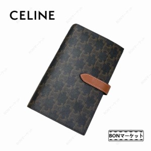 【一点限定】CELINE セリーヌ celine  ラージ タン ストラップウォレット トリオンフキャンバス ラムスキン  財布 レディース 長財布 送