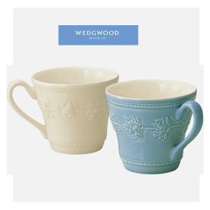 WEDGWOOD ウェッジウッド(フェスティビティ アイボリー＆ブルー) マグカップペア