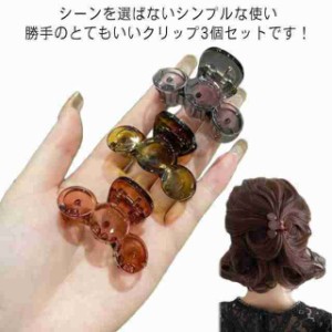 3個セット ヘアクリップ ミニ バンスクリップ 小さい 小さめ 透明 クリア バンス ヘアアクセ ヘアアクセサリー まとめ髪 前髪