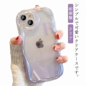 iPhoneケース クリア うねうね なみなみ iphone14 iphone13pro max iphone12 mini 透明 韓国 シリコン 耐衝撃 かわいい スマホケース ウ