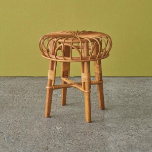 ラタンスツール 椅子 腰掛け 天然木 アジアン リゾート風 南国風 おしゃれ かわいい 小型 スツール 玄関 リビング