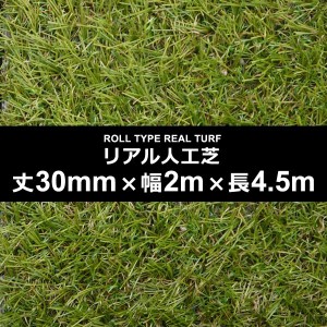 人工芝 幅 2m 長さ 4.5m 厚み 30mm ロール diy 庭 マット 屋上 屋外 施工 テラス ベランダ ガーデニング サッカー 保育園 幼稚園 園庭