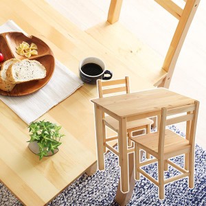 ダイニングセット 3点セット ダイニングテーブル チェア 椅子 天然木製 パイン材 長方形 シンプル 北欧 カフェ カントリー ナチュラル お