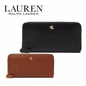 Lauren Ralph Lauren  ローレンラルフローレン レザー長財布 432876730003/432876730004 ラウンドジップ ロゴ メンズ レディース ユニセ