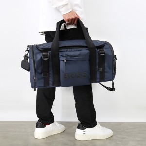 HUGO BOSS ヒューゴ ボス ボスコレクション 50499007 ボストンバッグ COATED-MATERIAL HOLDALL WITH DETACHABLE KEY HOOK  2WAY ショルダ