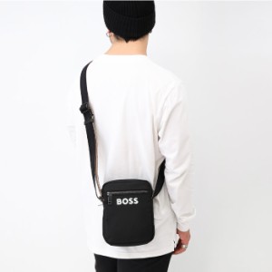 HUGO BOSS ヒューゴボス ボスコレクション 50511961 コントラストロゴ クロスボディバッグ シグネチャーストライプストラップ ショルダー