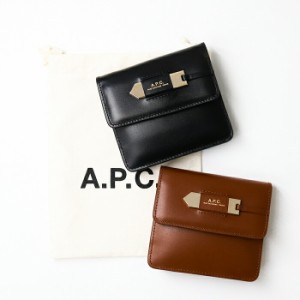 A.P.C. APC アーペーセー PXBMW F63542 CHARLOTTE カードスロット ロゴ レザー ウォレット コインケース カードケース 財布 小銭入れ ミ