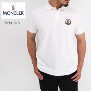 MONCLER モンクレール G2 091 8A00015 84556 MAGLIA POLO MANICA CORTA メンズポロシャツ ホワイト 白 WHITE ロゴパッチ 半袖 襟付き カ