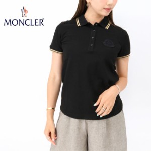 MONCLER モンクレール MAGLIA POLO MANICA CORTA F2 093 8A70500 V8003 999 ポロシャツ レディース BLACK 黒 半袖 シンプル POLO SHIRT