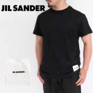 JIL SANDER+ ジルサンダープラス J47GC0001 J45048 ロゴT メンズ半袖Tシャツ 1枚単品 オーガニックコットン クルーネック オーバーサイズ