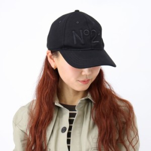 N°21 ヌメロヴェントゥーノ 23E N1M1 7100 6991 ベースボールキャップ ロゴ刺繍 BLACK CAP 帽子 レディース メンズ ユニセックス アウト