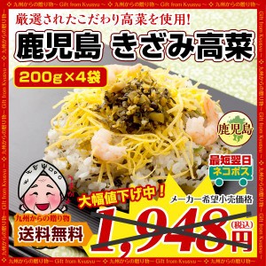 送料無料 国産 鹿児島 きざみ高菜×4袋 三池たかな 食品 ご飯のお供 漬物 ふりかけ お試し 食品 グルメ 訳あり わけあり お取り寄せ q1つ