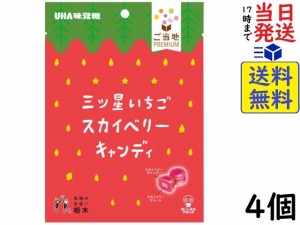 UHA味覚糖 三ツ星いちごスカイベリーキャンディ 79g ×4個 賞味期限2025/01