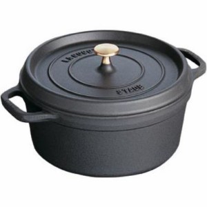 【送料無料】 STAUB（ストウブ）　ピコ ココット ラウンド 20cm　ブラック【国内正規品】　 / ストウブ