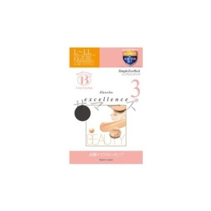 2個セット　カネボウ　エクセレンス　excellence　シンプルecoパックn　BEAUTY　3足入　シャドウブラック L-LL