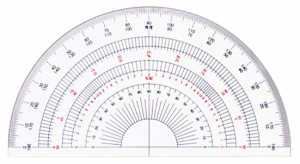 ドラパス 半円分度器 アクリル製 30cm 16507