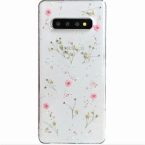 キラキラ samsung galaxyケース samsung galaxy S10 S10*ケース samsung galaxy note10 note10*ケース 輝き 美しい クリア 花柄 女子 お