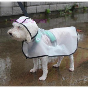 カッパ 半透明 犬用 フード付き 服 犬用カッパ レインポンチョ レインコート パーカー 犬 お出かけ 雨具 帽子付き 小型犬 中型犬 着せや